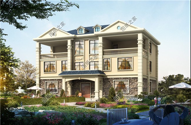 230平方米新農(nóng)村雙拼別墅戶型圖全套設(shè)計(jì)方案，13x18米