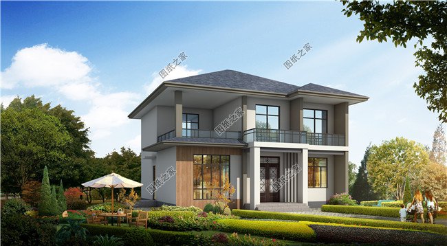 農(nóng)村兩層樓房施工設(shè)計(jì)圖紙帶外觀圖