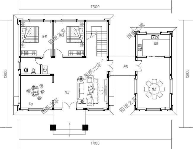 新農(nóng)村實用型三層別墅設(shè)計CAD圖紙帶效果圖