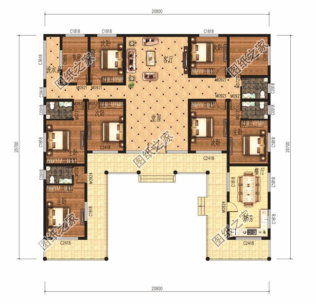 6款農(nóng)村蓋一層平房的設(shè)計(jì)圖，10萬(wàn)元就能建起來(lái)
