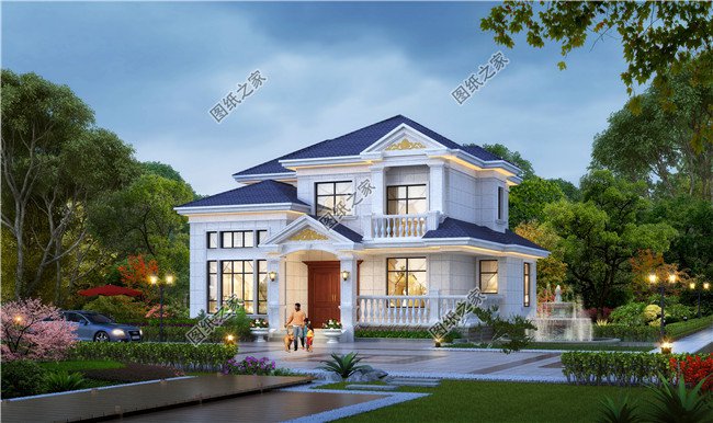 120平方米湖南新農(nóng)村歐式二層別墅設(shè)計圖紙