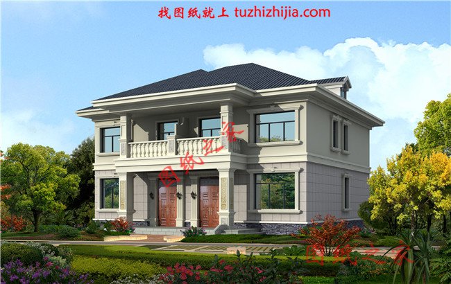 雙拼農(nóng)村小別墅設(shè)計圖，適合有兩個兄弟的家庭自建