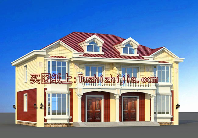 雙拼農(nóng)村小別墅設(shè)計圖，適合有兩個兄弟的家庭自建