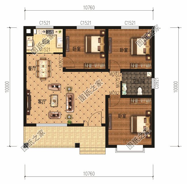 6套最漂亮的一層平房圖片【附設(shè)計(jì)方案】，忍不住推薦