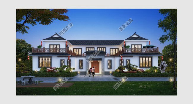 5款中國傳統(tǒng)四合院別墅效果圖，一個字，美