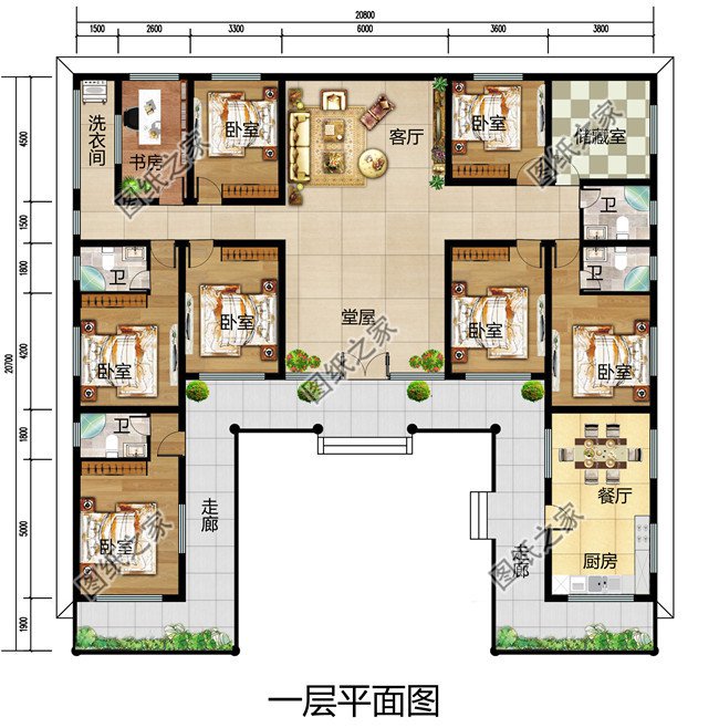 農(nóng)村現(xiàn)代新中式三合院設(shè)計(jì)圖及效果圖片，外觀好看極了