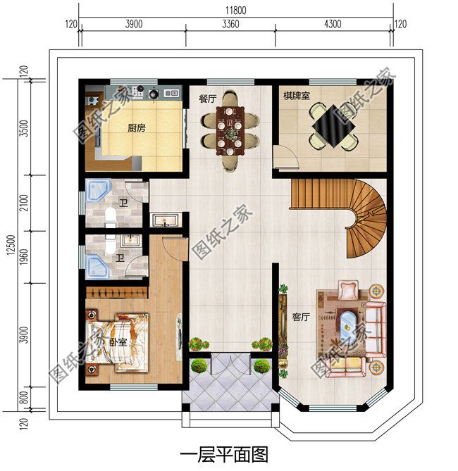 經(jīng)典20萬左右二層別墅設(shè)計(jì)圖紙，造型頗具設(shè)計(jì)感的小別墅