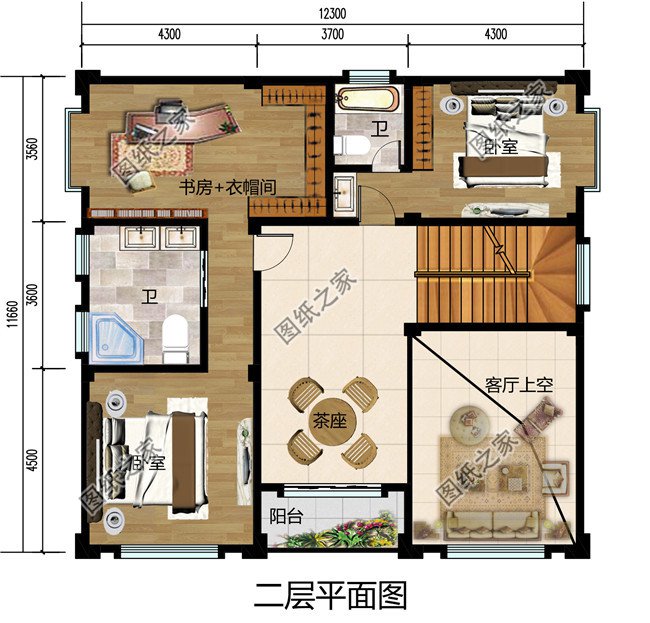 新農(nóng)村四層獨棟復(fù)式別墅設(shè)計圖，設(shè)計豪華時尚