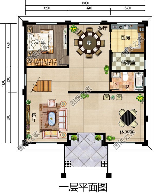 三層新農(nóng)村140平方米房屋設(shè)計(jì)圖紙，全套施工圖及效果圖