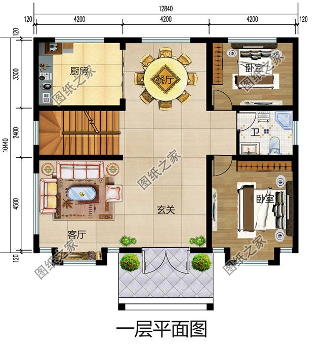 兩層樓房設(shè)計(jì)圖，兩層新農(nóng)村樓房圖紙，外觀典雅古樸