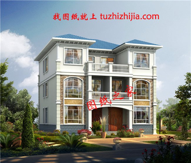 幾套農(nóng)村兄弟倆雙拼樓房設(shè)計圖，二層、三層都有