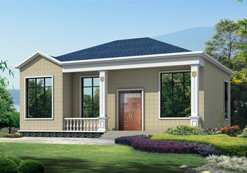 簡(jiǎn)單一層四開間小別墅設(shè)計(jì)圖片，4臥2廳帶玄關(guān)