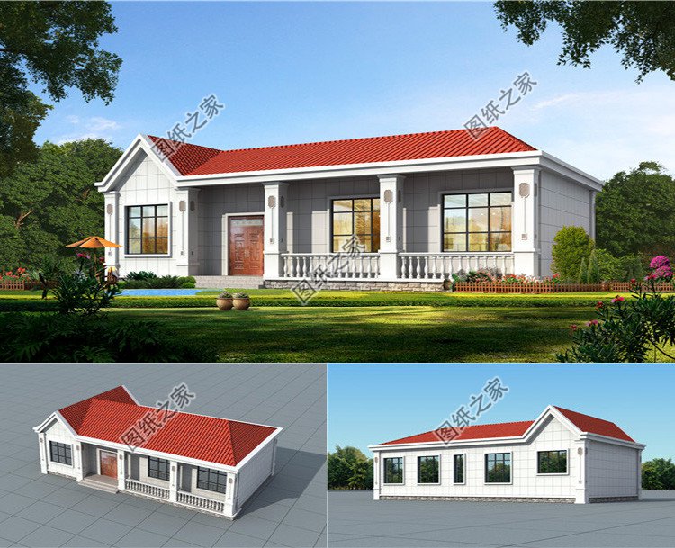 一層4間自建別墅設(shè)計(jì)圖