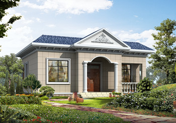 占地80平一層鄉(xiāng)村別墅設計圖，平屋頂預留樓梯，造價僅7萬！