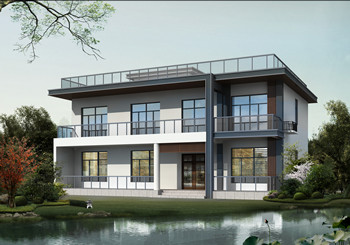 獨(dú)棟兩層四開(kāi)間別墅設(shè)計(jì)圖方案，現(xiàn)代風(fēng)格，簡(jiǎn)約大氣，時(shí)尚前衛(wèi)