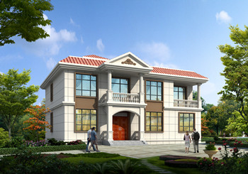 簡單現(xiàn)代平屋頂兩層四間自建樓房設計圖紙施工方案，簡潔又實用