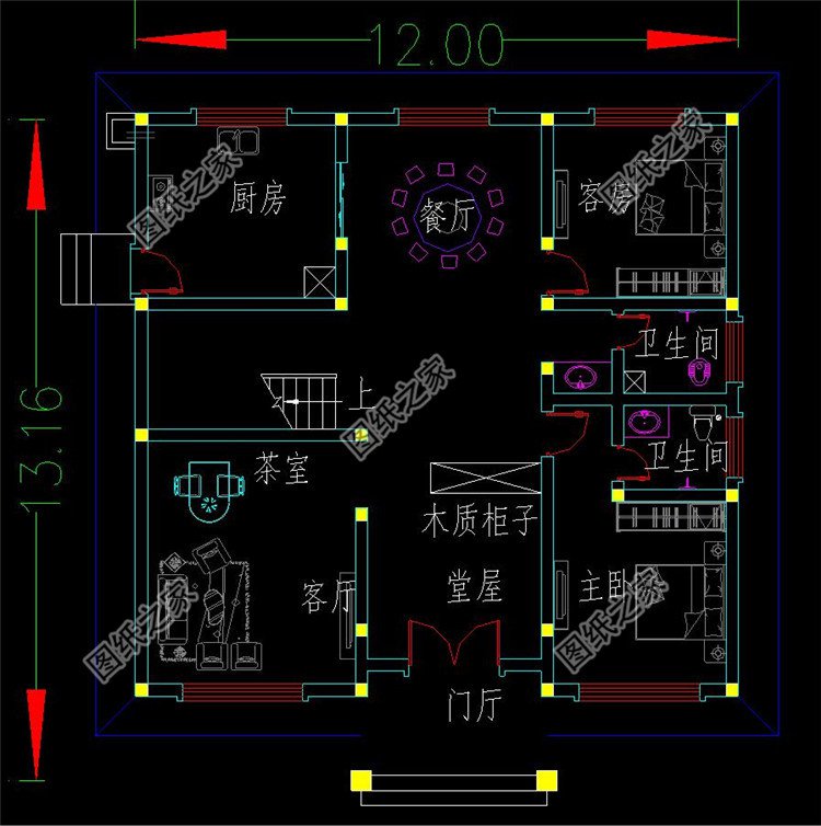 二層歐式別墅一層設(shè)計圖