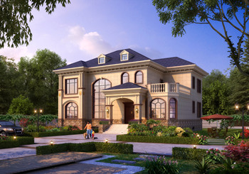 帶地下室的二層復(fù)式鄉(xiāng)村別墅設(shè)計圖紙，有酒窖、家庭影院室等