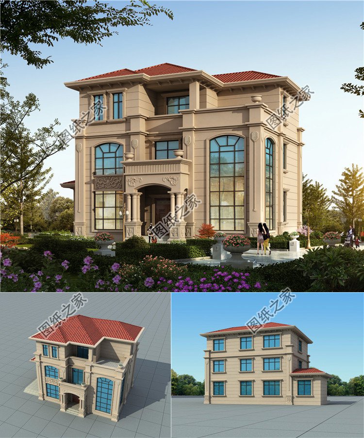 農(nóng)村歐式三層復(fù)式別墅