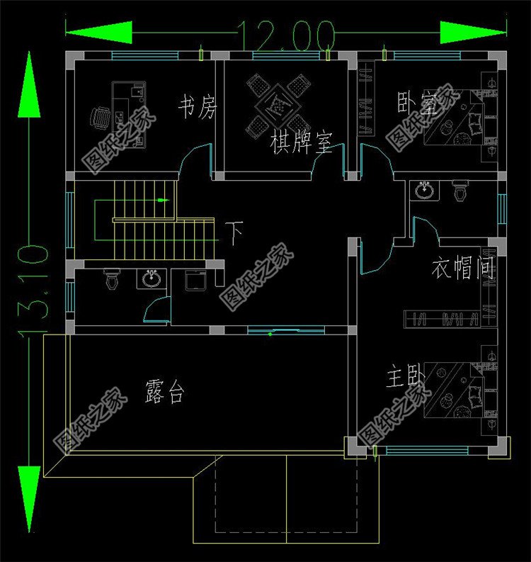 三層農(nóng)村自建房三層戶型圖