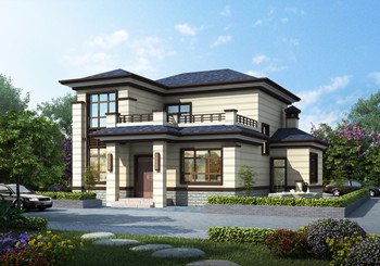 農(nóng)村兩層新中式自建房屋設(shè)計(jì)圖，受歡迎的帶小配房戶型