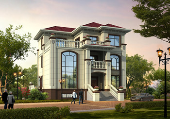 帶地下室的三層歐式別墅戶型設計圖，帶地下室農(nóng)村自建房