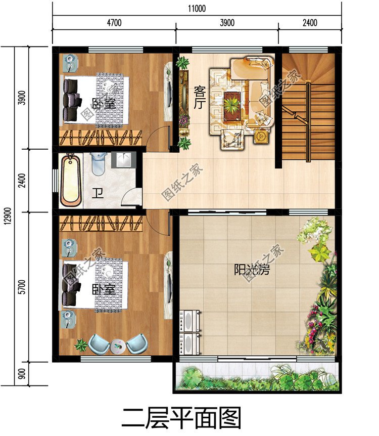 最美二層樓別墅圖片大全及全套建筑設計圖紙，20萬左右