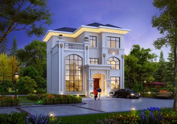 歐式三層小洋樓設(shè)計(jì)圖，歐式最美三層別墅外觀效果圖