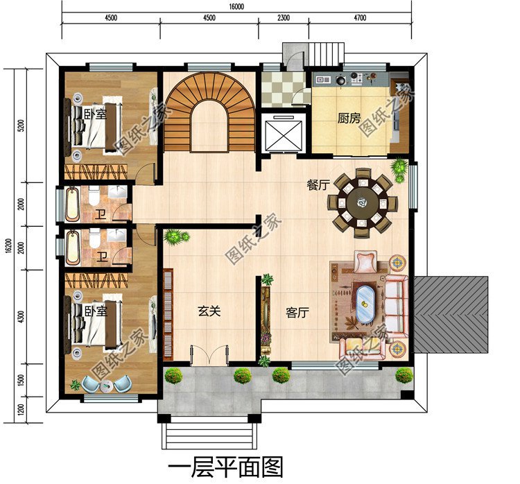 新中式三層樓房設(shè)計圖紙，帶地下室，地下車庫，帶電梯