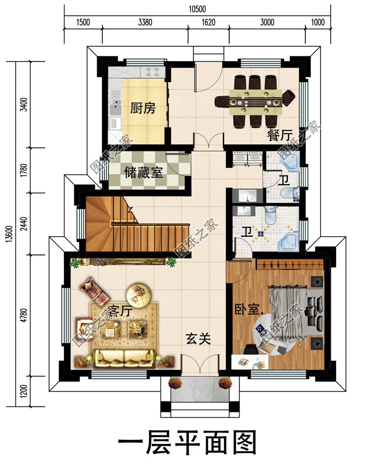 115平方米農(nóng)村三層別墅設(shè)計(jì)圖，預(yù)算30萬左右