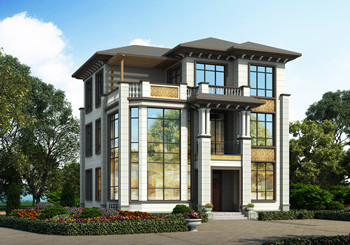 帶地下室的三層別墅圖紙豪宅設(shè)計，復(fù)式挑空戶型圖方案