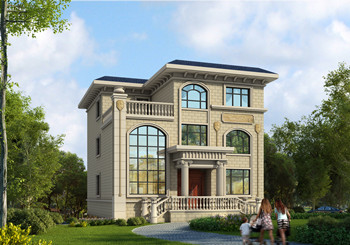 面寬10米獨(dú)棟三層別墅自建房設(shè)計(jì)圖紙，復(fù)式旋轉(zhuǎn)樓梯設(shè)計(jì)