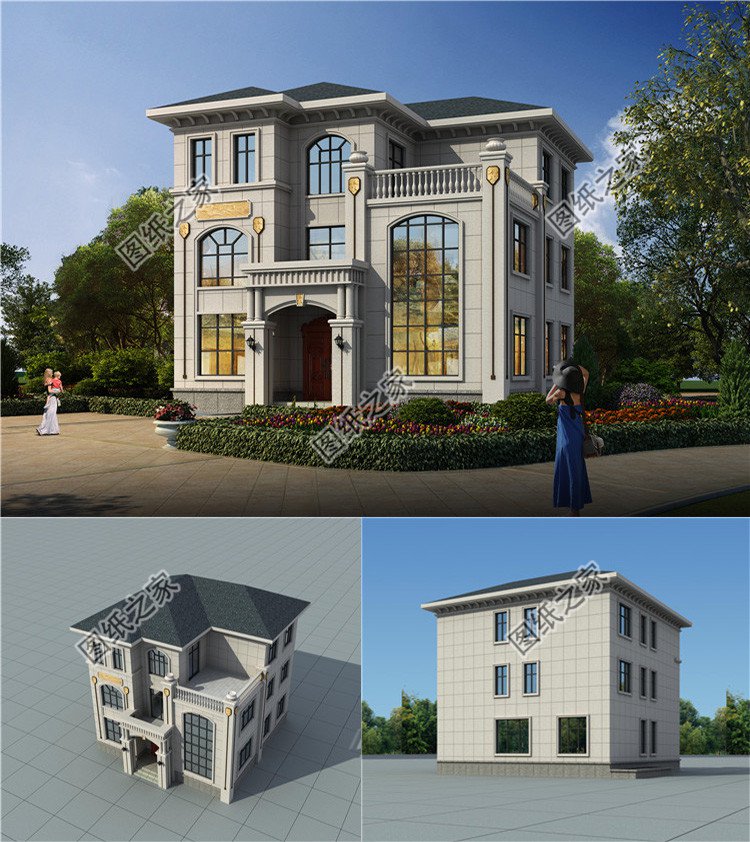 三層歐式自建房子設(shè)計(jì)圖