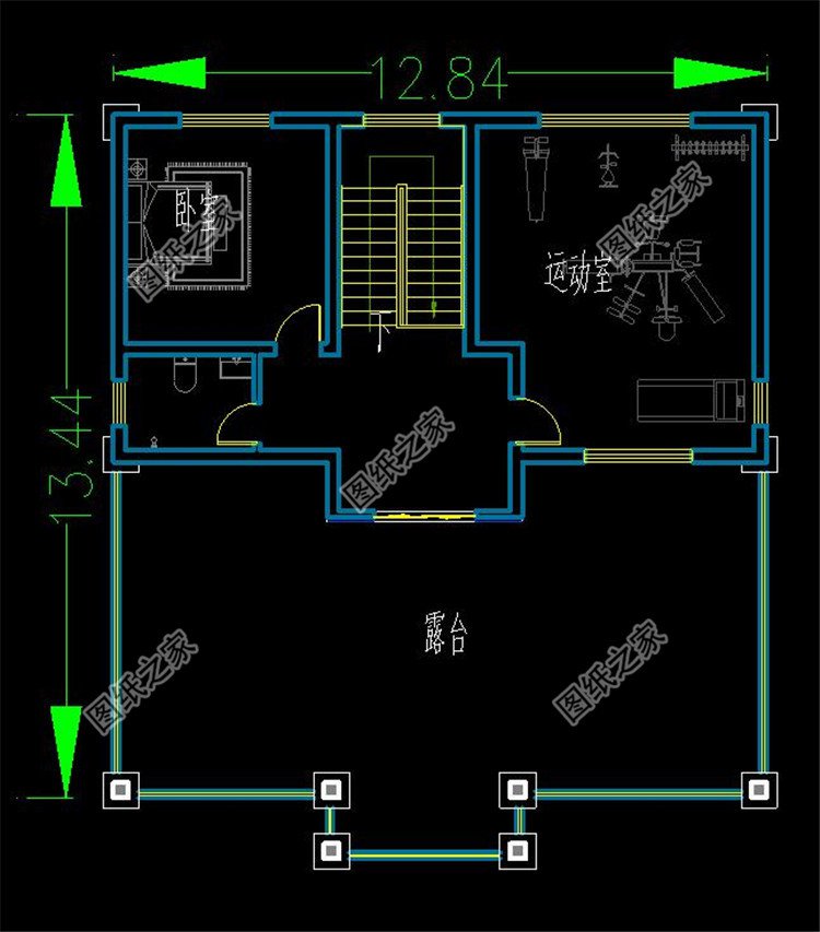 歐復式四層別墅四層戶型圖