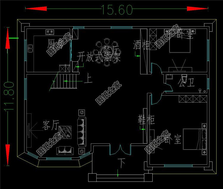 四層農(nóng)村房子一層設(shè)計(jì)圖