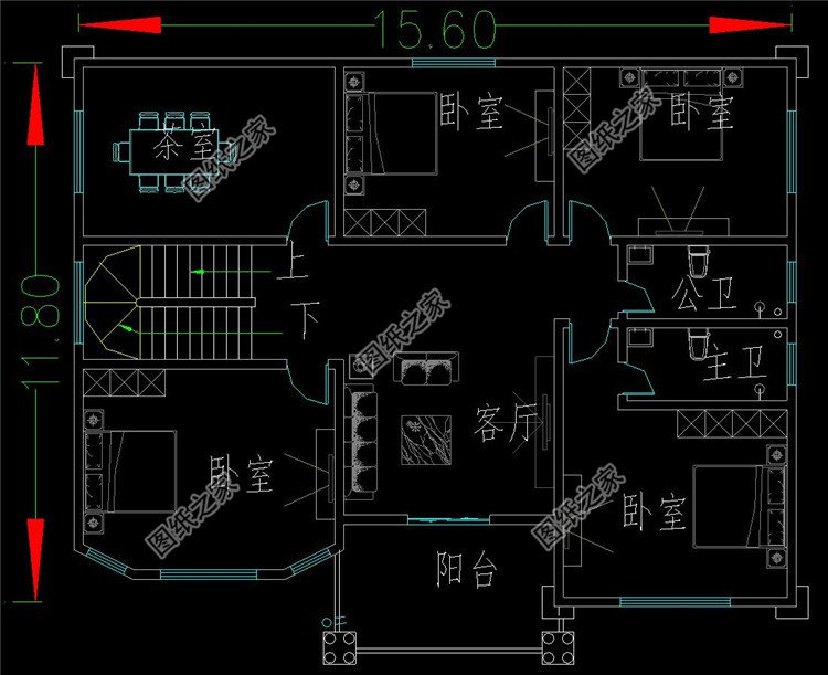 四層農(nóng)村房子三層設(shè)計(jì)圖