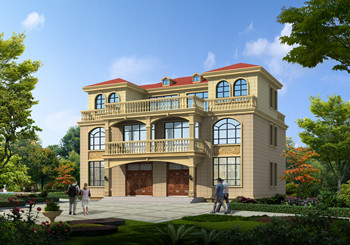 堂屋共用的三層兄弟別墅設(shè)計圖，倆兄弟合建這樣設(shè)計