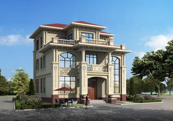 農(nóng)村二層半樓房效果圖及全套設計圖紙，自建房簡單實用