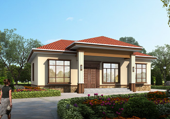 造價(jià)12萬(wàn)一層簡(jiǎn)單自建房設(shè)計(jì)戶(hù)型圖，占地面積140平方米左右