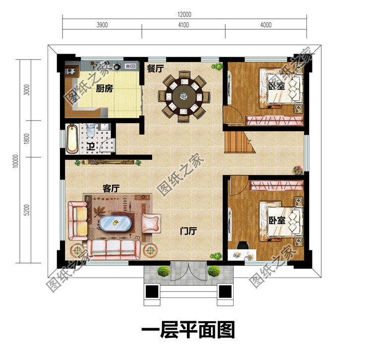 新農村中式二層樓房設計圖紙