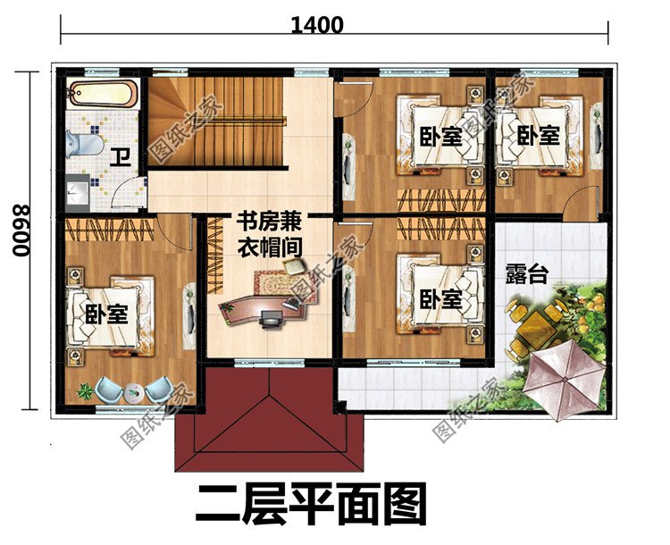 120平方米新農(nóng)村二層自建房屋設(shè)計圖