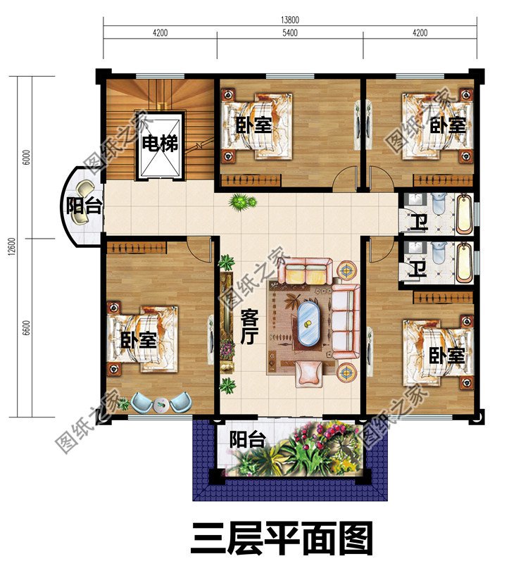 四層簡單新農(nóng)村房屋設(shè)計(jì)圖紙