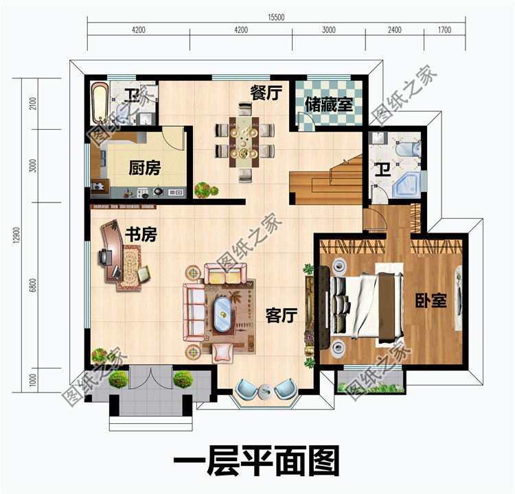 兩層半別墅設(shè)計(jì)圖