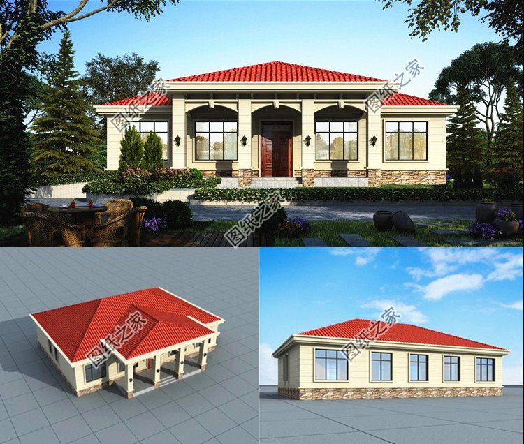 五套鄉(xiāng)下建房一層戶型圖，蓋好驚艷全村