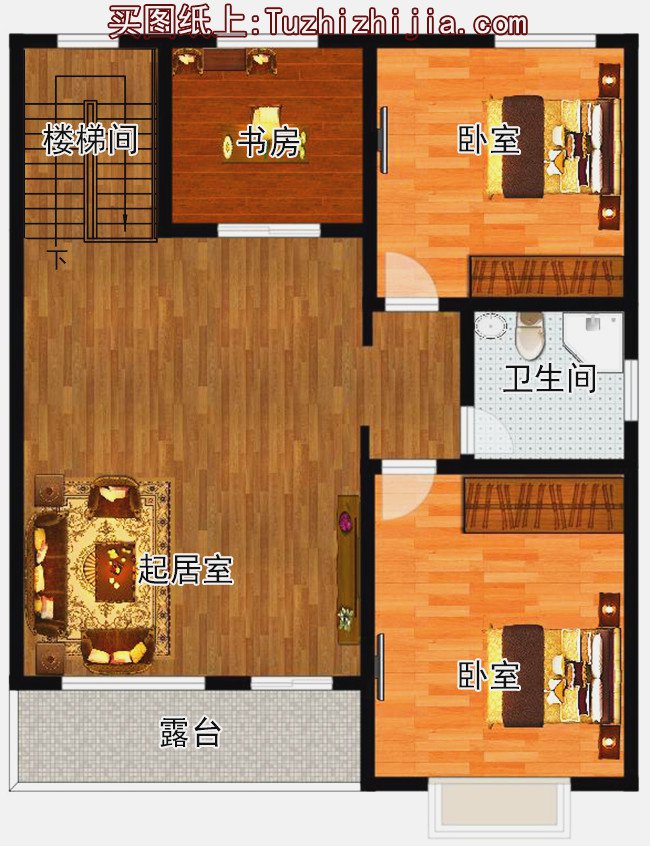 3款火爆了朋友圈的二層樓設(shè)計(jì)圖紙，造價(jià)15萬左右