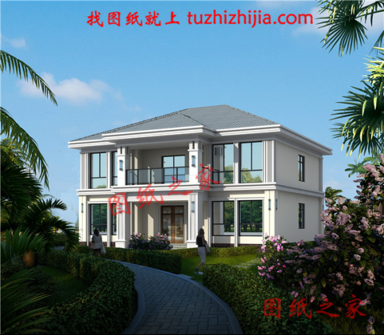 新中式農(nóng)村自建二層別墅設(shè)計圖紙，這樣建的房子老人孩子都喜歡