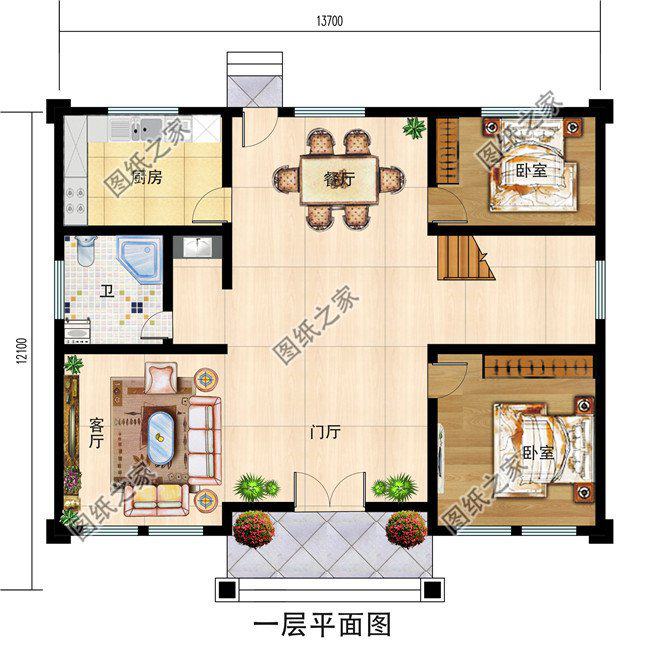 新中式農(nóng)村自建二層別墅設(shè)計圖紙，這樣建的房子老人孩子都喜歡