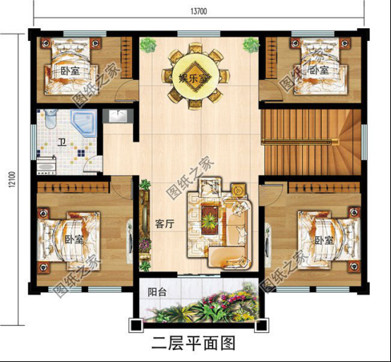 新中式農(nóng)村自建二層別墅設(shè)計圖紙，這樣建的房子老人孩子都喜歡