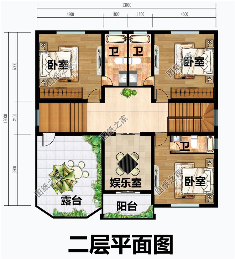 農(nóng)村經(jīng)典二層樓房設(shè)計(jì)圖紙