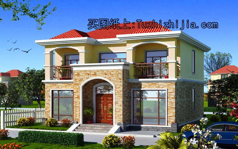 農(nóng)村12米×10米二層自建房設(shè)計(jì)圖，擁有一棟你真牛